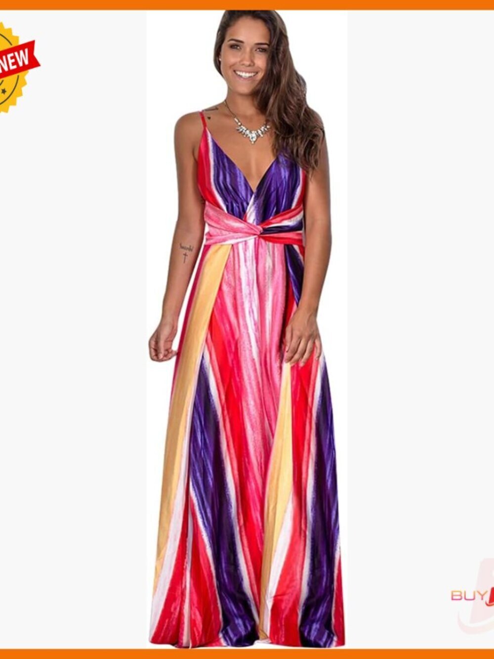 Convertible Wrap V-Neck Maxi Dress Wedding Bridesmaid Prom Evening Gown